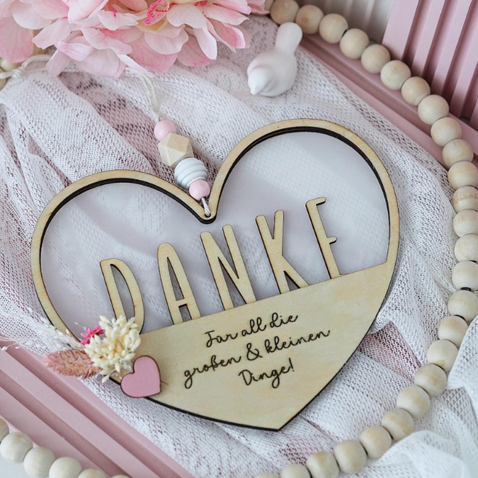 8 Designs Herzen zum Aufhängen und füllen mit Blumen oder Geld Hochzeit Muttertag Dankeschön Freundschaft Mama Oma Danke SVG Laserdatei Lasercut – Bild 16