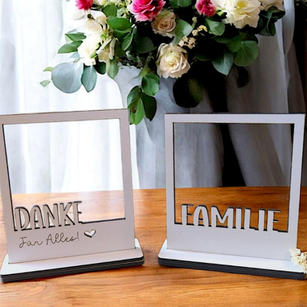 SVG Laserdatei Polaroids mit Ständer für 3mm und 4mm Holz Muttertag Vatertag Mama Papa Familie SVG Datei – Bild 5