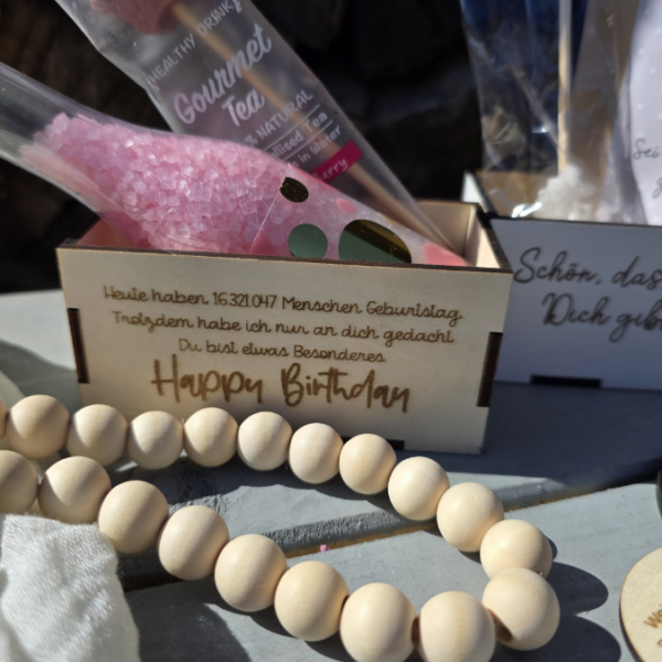3 mm und 4 mm Geburtstags Geschenkbox Geschenk für Kleinigkeiten mit vielen Gravuren, Steckern und Dekomöglichkeiten SVG Laserdatei Laserfile Lasercut – Bild 8