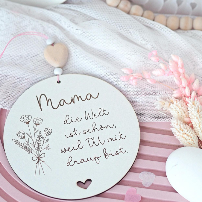 SVG Laserdatei Holzscheiben 4er Set Blumen Beste Mama Muttertag Mutterliebe SVG Datei – Bild 16