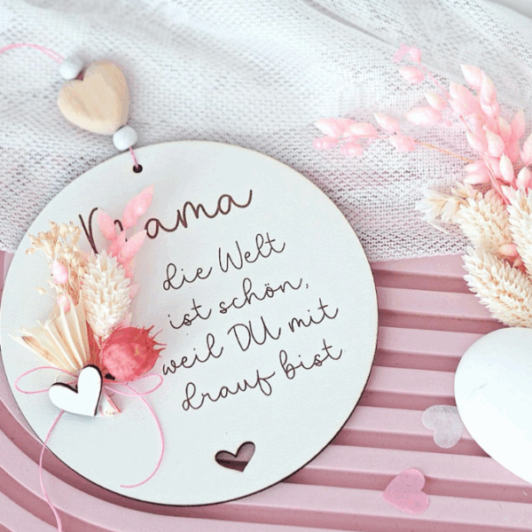 SVG Laserdatei Holzscheiben 4er Set Blumen Beste Mama Muttertag Mutterliebe SVG Datei – Bild 17