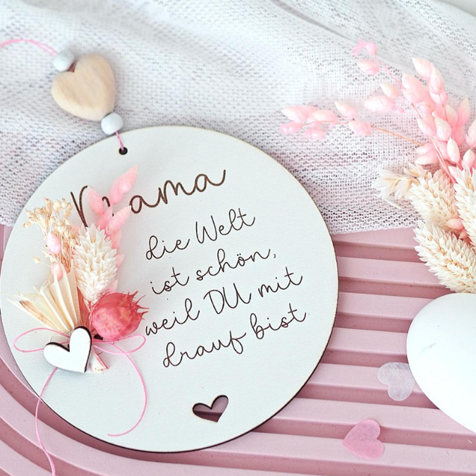 SVG Laserdatei Holzscheiben 4er Set Blumen Beste Mama Muttertag Mutterliebe SVG Datei – Bild 17