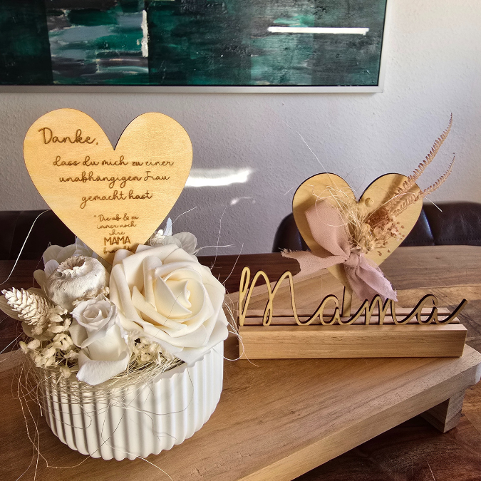 SVG Laserdatei Klötzchenschriftzug Mama Oma inkl Steckern Muttertag Mutterliebe SVG Datei – Bild 15