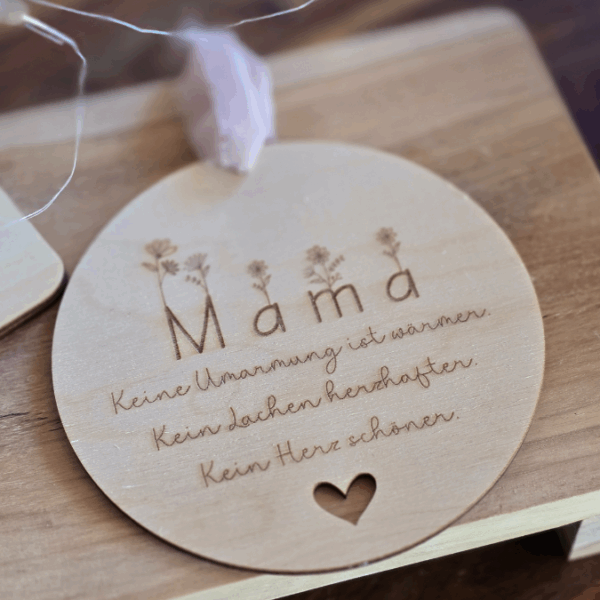SVG Laserdatei Aufsteller 3mm und 4mm Herz und Holzscheiben Mama Muttertag Mutterliebe SVG Datei – Bild 26