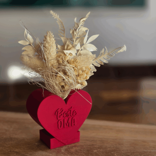 3D Druck Datei STL 6er Set Herzen zum Füllen mit Blumen oder Reagenzglas Mama Oma Alles Liebe 3D-Druck Datei – Bild 6