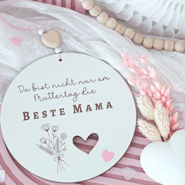 SVG Laserdatei Holzscheiben 4er Set Blumen Beste Mama Muttertag Mutterliebe SVG Datei – Bild 14