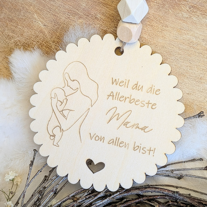 SVG Laserdatei Holzscheiben Mama Muttertag Mutterliebe für Kränze Wanddeko Gravur SVG Datei – Bild 16