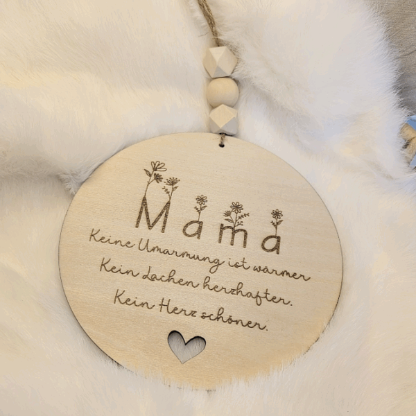 SVG Laserdatei Aufsteller 3mm und 4mm Herz und Holzscheiben Mama Muttertag Mutterliebe SVG Datei – Bild 3