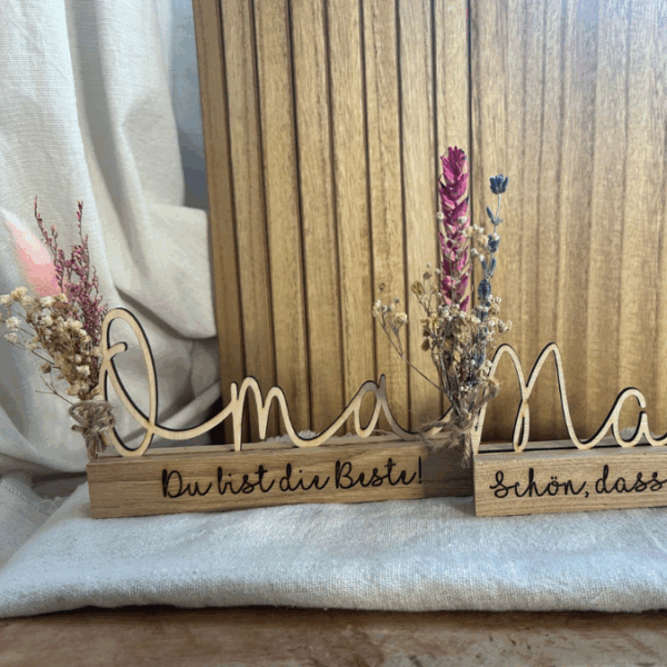 SVG Laserdatei Klötzchenschriftzug Mama Oma inkl Steckern Muttertag Mutterliebe SVG Datei – Bild 9