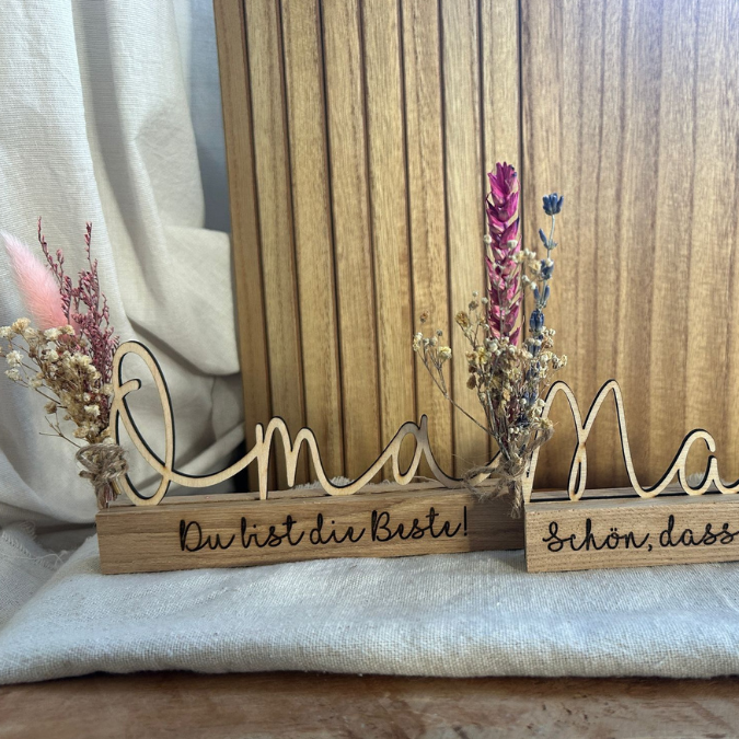 SVG Laserdatei Klötzchenschriftzug Mama Oma inkl Steckern Muttertag Mutterliebe SVG Datei – Bild 9