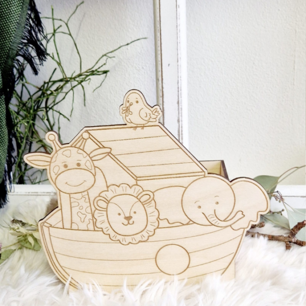3 mm und 4 mm Baby Geschenkbox Kirche Arche für Kleinigkeiten inkl. Caketopper und Geldkarte SVG Laserdatei Laserfile Lasercut – Bild 10