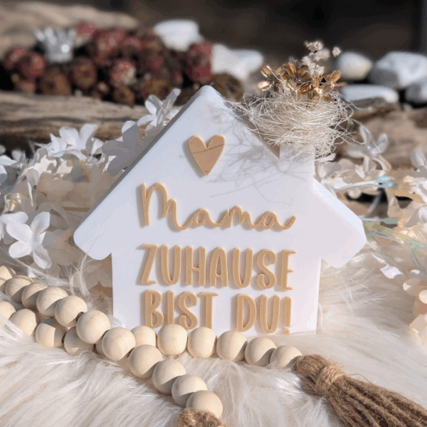 STL 3D Druck Datei Haus Häuser 2er Mama Muttertag zum füllen mit Blumen 3D-Druck Datei