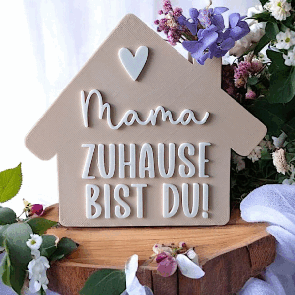 STL 3D Druck Datei Haus Häuser 2er Mama Muttertag zum füllen mit Blumen 3D-Druck Datei – Bild 3