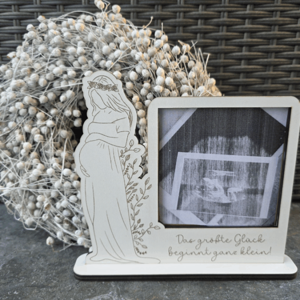 SVG Laserdatei Ständer für Ultraschallbild Schwangerschaft 3mm und 4mm Holz Muttertag Mama Familie Geburt Baby SVG Datei – Bild 15