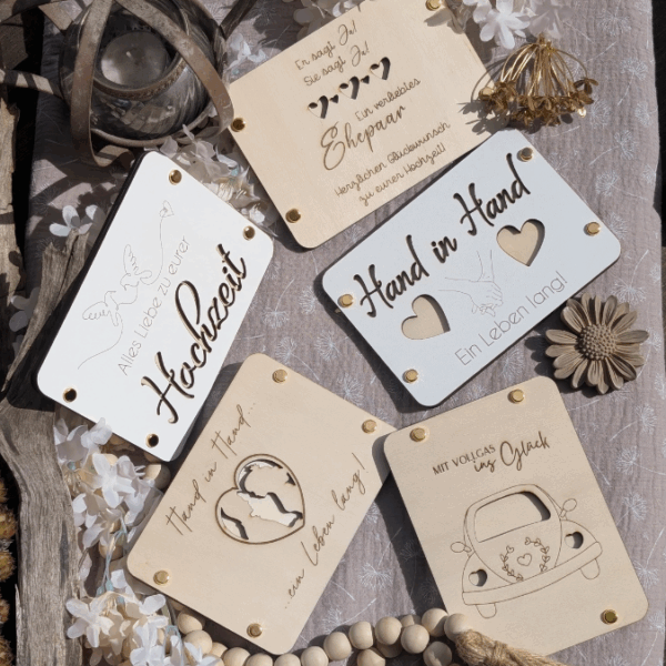 SVG Laserdatei Hochzeit Geldgeschenk Verpackung für Geld 5 Designs Gutscheinkarten SVG-Datei – Bild 13