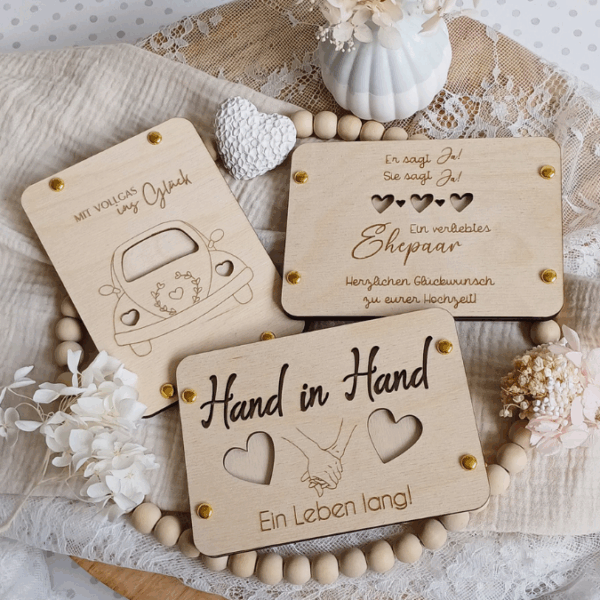 SVG Laserdatei Hochzeit Geldgeschenk Verpackung für Geld 5 Designs Gutscheinkarten SVG-Datei – Bild 23