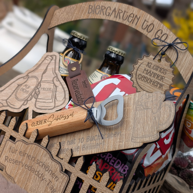 3 mm und 4 mm BIERGARTEN Kräutergarten Männer Geschenkbox Geschenkkorb Geschenk Vatertag Opa Mann SVG Laserdatei Laserfile Lasercut – Bild 16