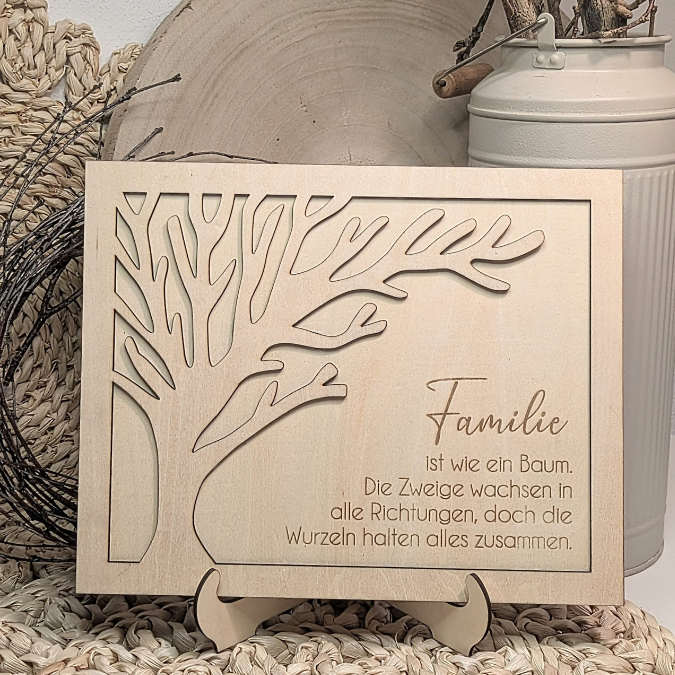 SVG Laserdatei Bild Aufsteller Familienbild mit Ständer Bilderrahmen 3d effekt 2 lagig Mama Muttertag Vatertag Mama Papa Oma Opa SVG Datei – Bild 12