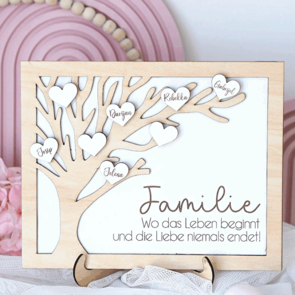 SVG Laserdatei Bild Aufsteller Familienbild mit Ständer Bilderrahmen 3d effekt 2 lagig Mama Muttertag Vatertag Mama Papa Oma Opa SVG Datei – Bild 18
