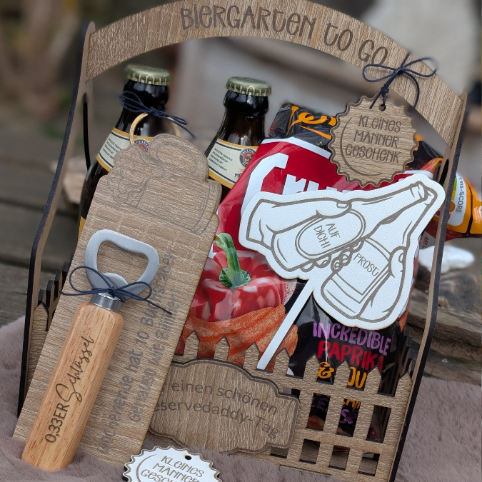 3 mm und 4 mm BIERGARTEN Kräutergarten Männer Geschenkbox Geschenkkorb Geschenk Vatertag Opa Mann SVG Laserdatei Laserfile Lasercut – Bild 11