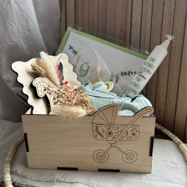 3 mm und 4 mm Baby Geschenkbox Geschenk zur Geburt teilweise beleuchtbar für Kleinigkeiten SVG Laserdatei Laserfile Lasercut – Bild 35