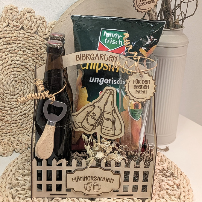 3 mm und 4 mm BIERGARTEN Kräutergarten Männer Geschenkbox Geschenkkorb Geschenk Vatertag Opa Mann SVG Laserdatei Laserfile Lasercut – Bild 12