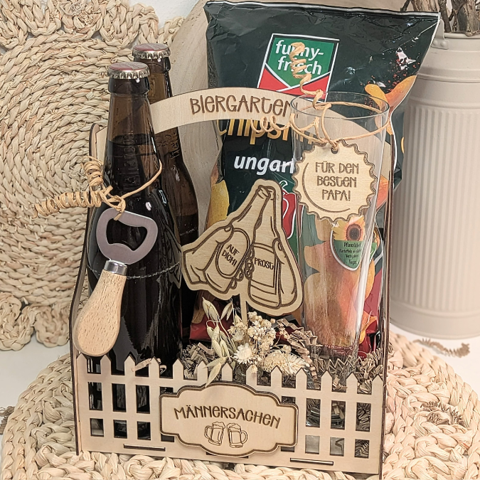 3 mm und 4 mm BIERGARTEN Kräutergarten Männer Geschenkbox Geschenkkorb Geschenk Vatertag Opa Mann SVG Laserdatei Laserfile Lasercut – Bild 26