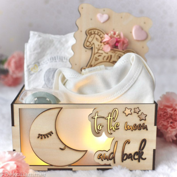 3 mm und 4 mm Baby Geschenkbox Geschenk zur Geburt teilweise beleuchtbar für Kleinigkeiten SVG Laserdatei Laserfile Lasercut – Bild 9