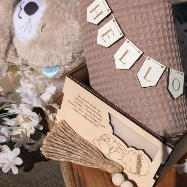 3 mm und 4 mm Baby Geschenkbox Geschenk zur Geburt teilweise beleuchtbar für Kleinigkeiten SVG Laserdatei Laserfile Lasercut – Bild 12