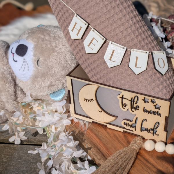 3 mm und 4 mm Baby Geschenkbox Geschenk zur Geburt teilweise beleuchtbar für Kleinigkeiten SVG Laserdatei Laserfile Lasercut – Bild 15