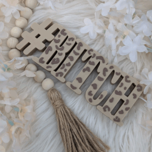 STL 3D Druck Datei Schriftzug Statement 4 Designs "BITCH" Leo Aufsteller 3D-Druck Datei