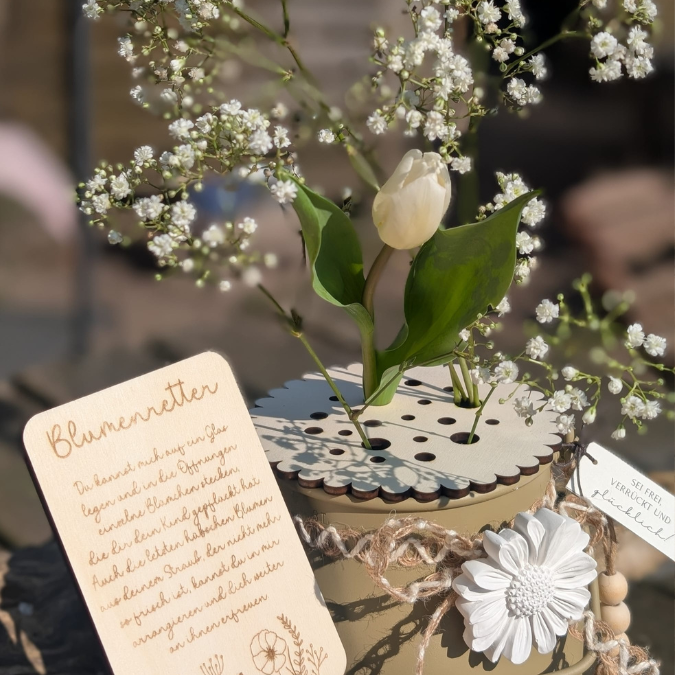 SVG Laserdatei BLUMENRETTER inkl Verpackung und Geschenkanhänger Blumenliebe Geschenkidee Laser SVG Datei – Bild 18