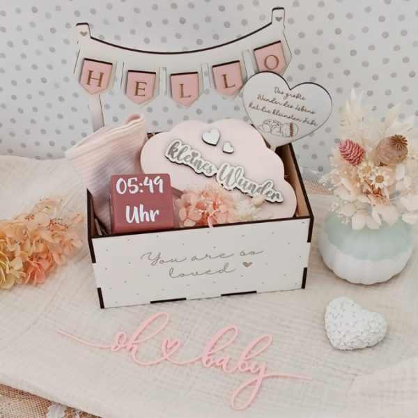 3 mm und 4 mm Baby Geschenkbox Geschenk zur Geburt teilweise beleuchtbar für Kleinigkeiten SVG Laserdatei Laserfile Lasercut – Bild 18