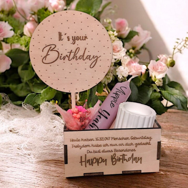 3 mm und 4 mm Geburtstags Geschenkbox Geschenk für Kleinigkeiten mit vielen Gravuren, Steckern und Dekomöglichkeiten SVG Laserdatei Laserfile Lasercut – Bild 6
