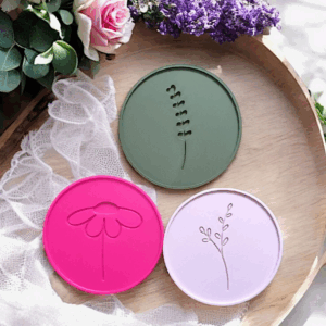 STL 3D-Druck Datei 6er Set Untersetzer für Tassen oder Gläser mit Blumen Floral Dekoteller 3D Geschenkidee 3D-Datei