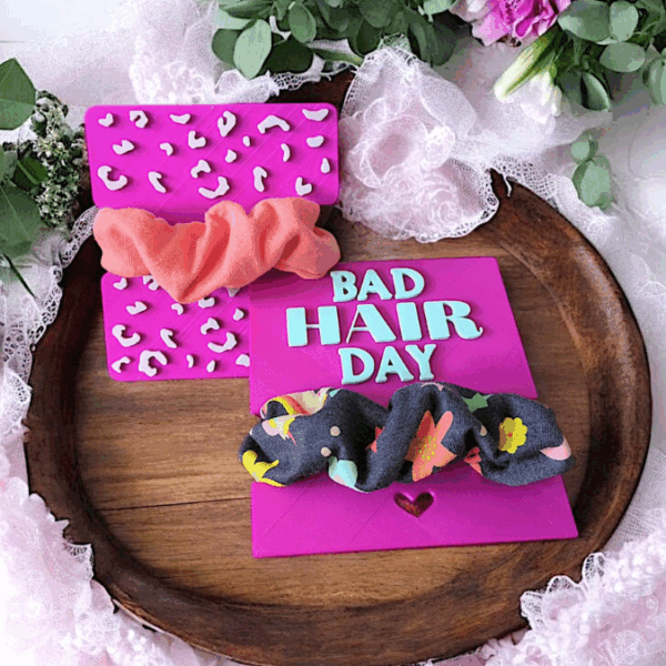 STL 3D Druck Datei 4er Set Scrunchie Halter Haargummi Bad Hair day Leo 3D-Druck Datei Scrunchies – Bild 5