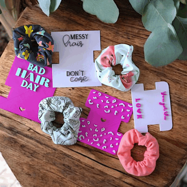 STL 3D Druck Datei 4er Set Scrunchie Halter Haargummi Bad Hair day Leo 3D-Druck Datei Scrunchies – Bild 3