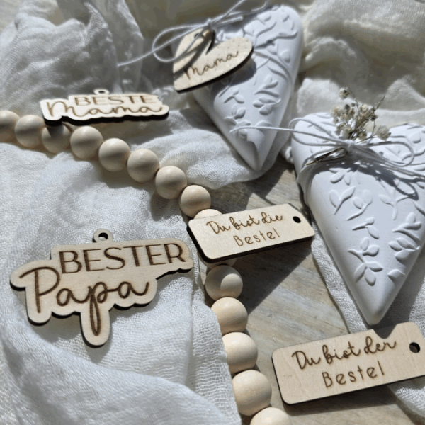 SVG Laserdatei Geschenkanhänger Mama Papa Muttertag Vatertag Etiketten Tags SVG-Datei – Bild 5