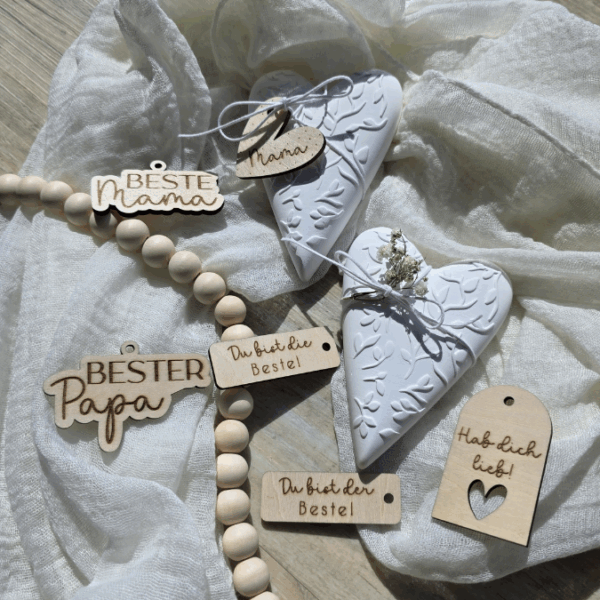 SVG Laserdatei Geschenkanhänger Mama Papa Muttertag Vatertag Etiketten Tags SVG-Datei – Bild 7