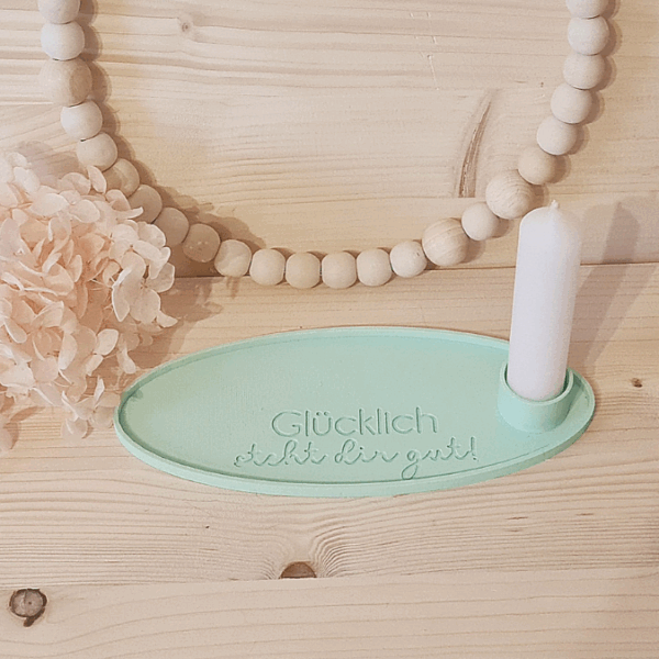 STL 3D-Druck Datei 3er Set Dekoteller oval mit Halter für Teelichtglas oder reagenzglas 189x80mm – Bild 6