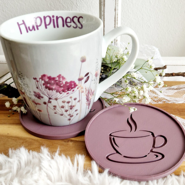 STL 3D-Druck Datei 6er Set Untersetzer Kaffee Dekoteller Kaffeetablett Kaffeeliebe Kaffeetante Kaffeetasse 3D Geschenkidee 3D-Datei – Bild 8