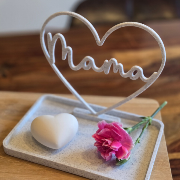 STL 3D-Druck Datei 2er Set Dekoteller Einschieber Rechteckig mit 3 Herzeinschiebern "Mama Oma & Alles Liebe" Maße Teller ca 150x100mm – Bild 5