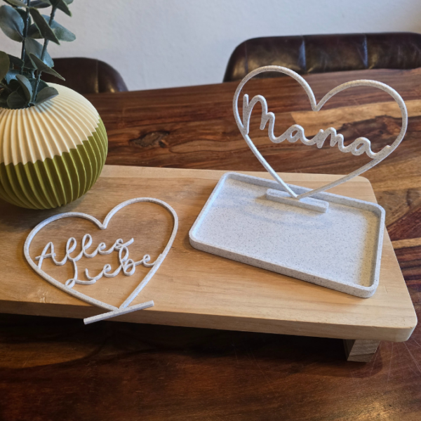 STL 3D-Druck Datei 2er Set Dekoteller Einschieber Rechteckig mit 3 Herzeinschiebern "Mama Oma & Alles Liebe" Maße Teller ca 150x100mm – Bild 7
