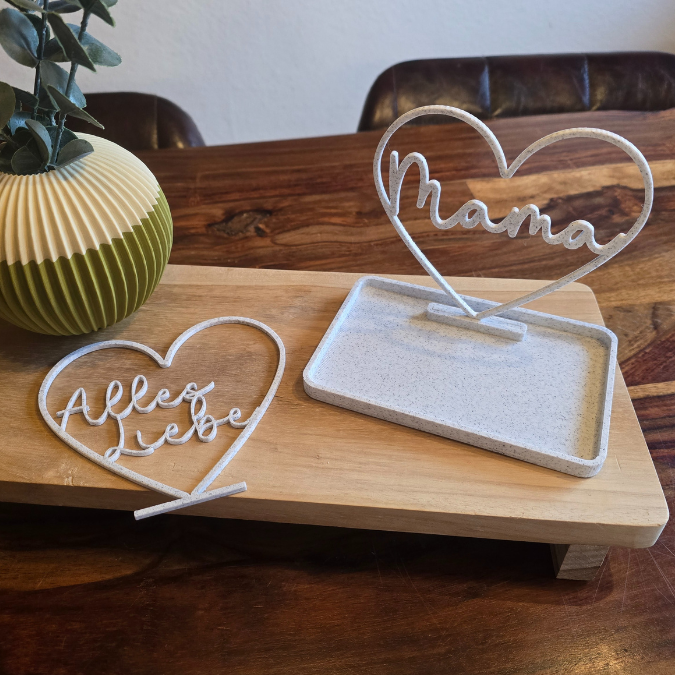 STL 3D-Druck Datei 2er Set Dekoteller Einschieber Rechteckig mit 3 Herzeinschiebern "Mama Oma & Alles Liebe" Maße Teller ca 150x100mm – Bild 7