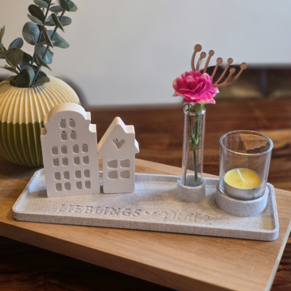 STL 3D Druck Datei 2er Set Dekoteller Rechteckig 260x90mm mit Platz für Teelichtglas oder Reagenzglas BESCHREIBUNG LESEN 3D-Druck Datei – Bild 9