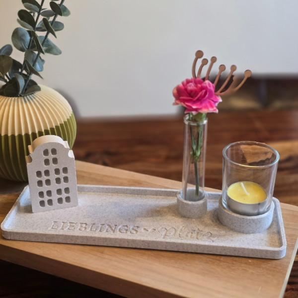 STL 3D Druck Datei 2er Set Dekoteller Rechteckig 260x90mm mit Platz für Teelichtglas oder Reagenzglas BESCHREIBUNG LESEN 3D-Druck Datei – Bild 10