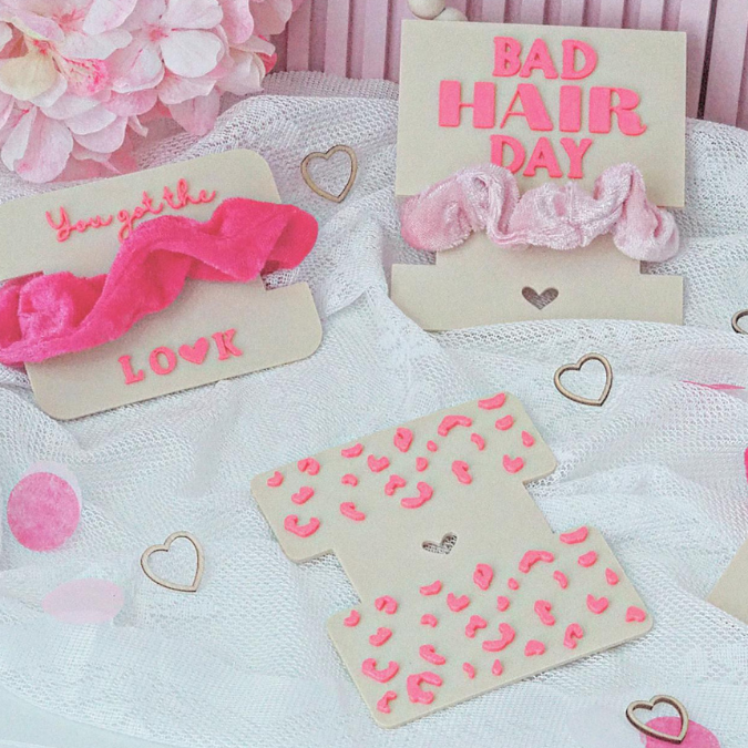 STL 3D Druck Datei 4er Set Scrunchie Halter Haargummi Bad Hair day Leo 3D-Druck Datei Scrunchies – Bild 4