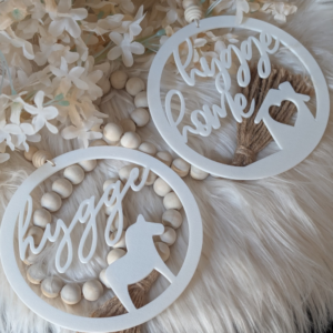 STL 3D Druck Datei Kränze 2er Hygge Dala Hyggehome Kranz Anhänger Deko Geschenkidee 3D-Druck Datei