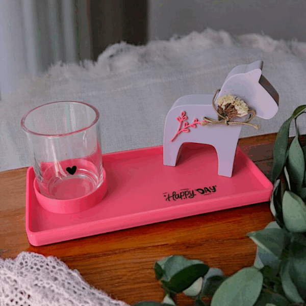 STL 3D Druck Datei 2er Set Blanko Dekoteller Rechteckig 175x80mm (großer) mit Platz für Teelichtglas oder Reagenzglas 3D-Druck Datei – Bild 8