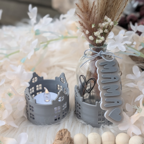 3D Druck Datei STL Häuserkranz Hauskranz Windlicht LED Teelicht für Windlichtgläser 3D-Druck Datei – Bild 15